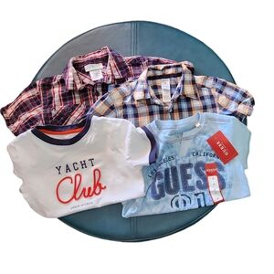 Boys Shirts Size 4 Guess, Janie & Jack, Carters & Toughskins.